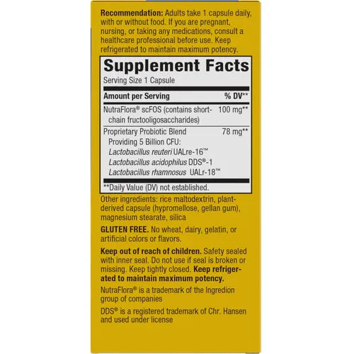 Nature's Way, Primadophilus Reuteri Supplement Facts