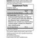 Primal Defense Ultra by Garden of Life 180 ct supplement facts label