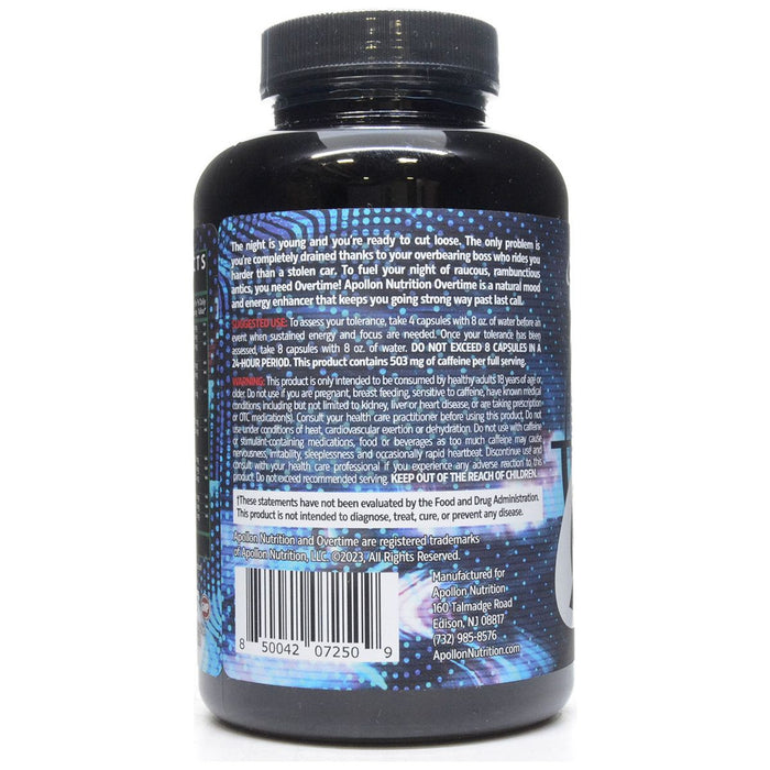 Overtime Nootropic Stim Energy 160 caps by Apollon Nutrition