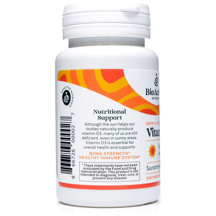 Vitamin D3 5000 IU 120 softgels by BioActive Nutrients