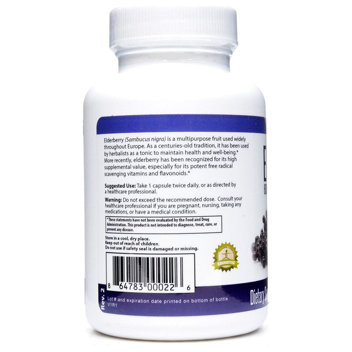 Elderberry 600 mg 60 veg caps by BioActive Nutrients