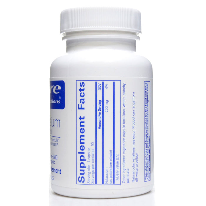 Potassium (citrate) 200 mg by Pure Encapsulations