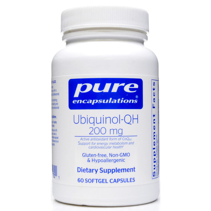 Pure Encapsulations, Ubiquinol-QH 200 mg 60 softgel capsules