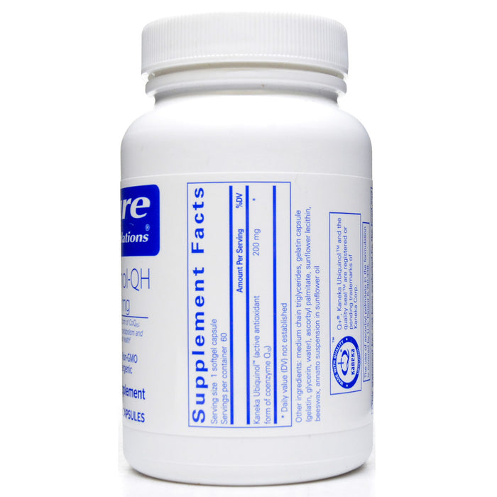 Ubiquinol-QH 200 mg 60 gels by Pure Encapsulations