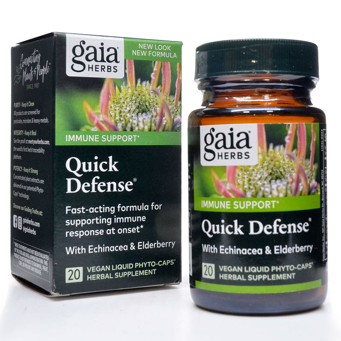 Gaia Herbs, Quick Defense 20 vegan liquid phyto-caps