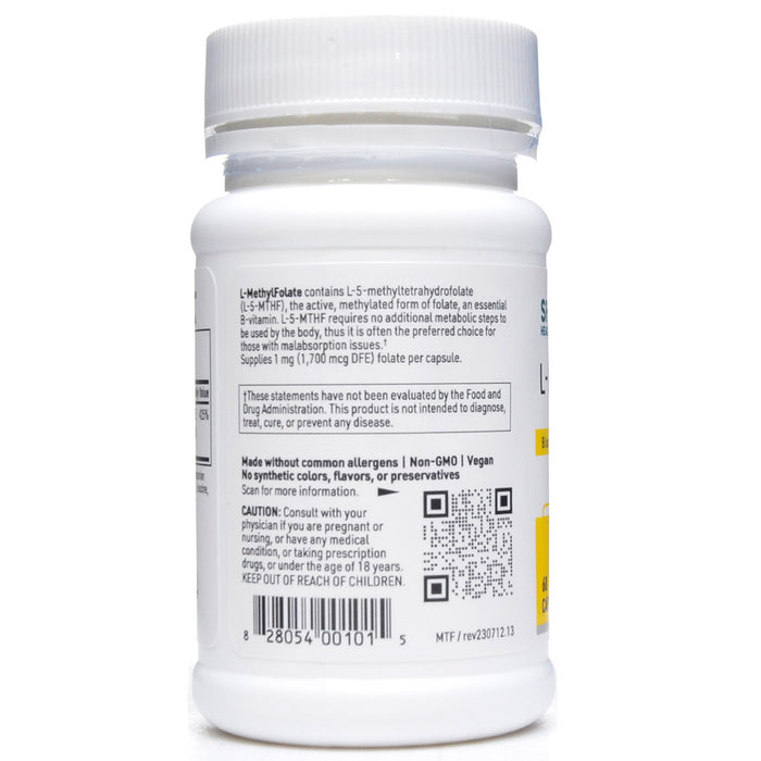 L-MethylFolate 60 caps By Klaire Labs/SFI Health