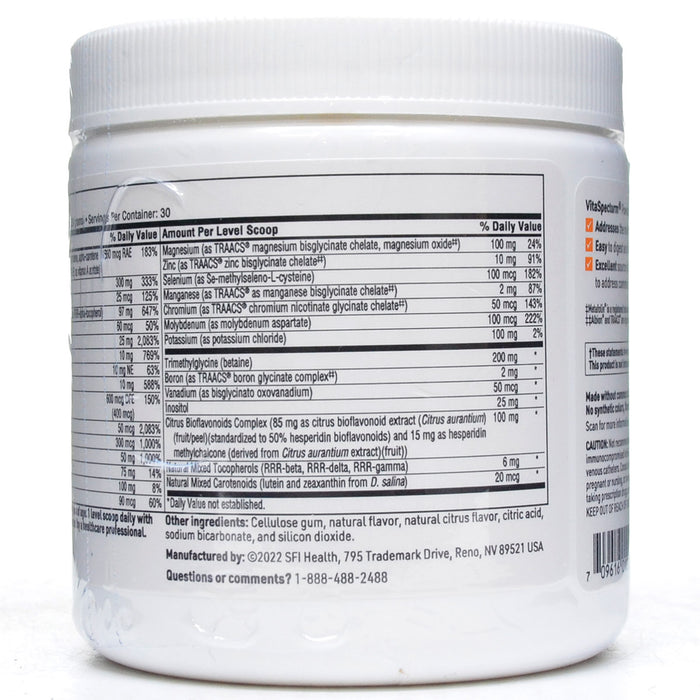 VitaSpectrum Powder (Citrus) 165 g (30 Servings) by Klaire Labs/SFI Health