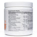Supplement container with label showing supplement facts on a white background