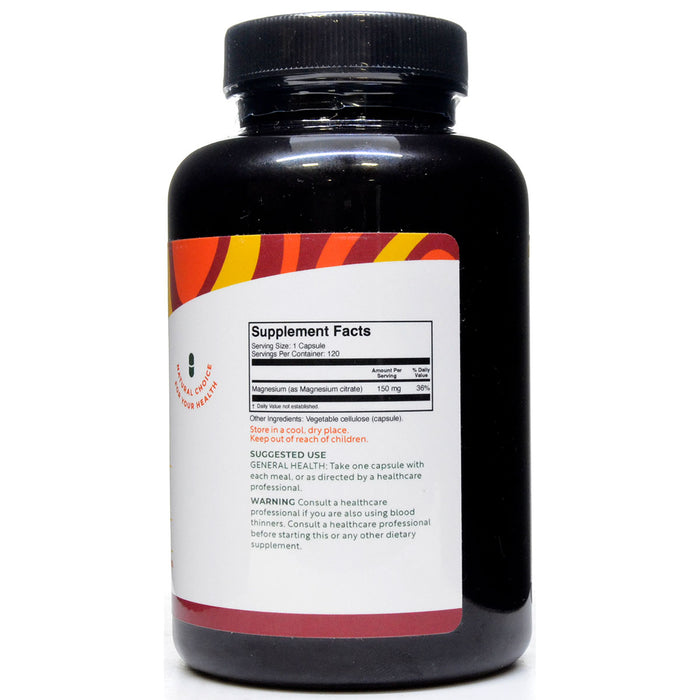 Magnesium Citrate 150 mg 120 veg caps by BioActive Nutrients