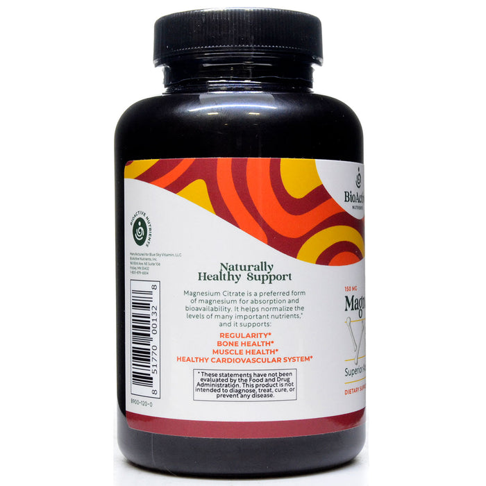 Magnesium Citrate 150 mg 120 veg caps by BioActive Nutrients