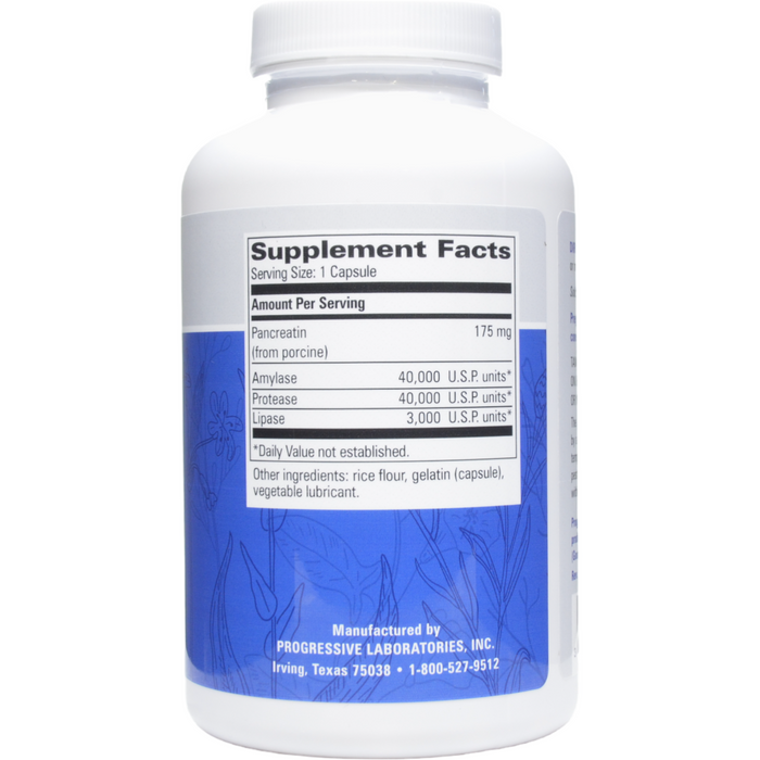Supplement Facts Pan 5X 250 caps