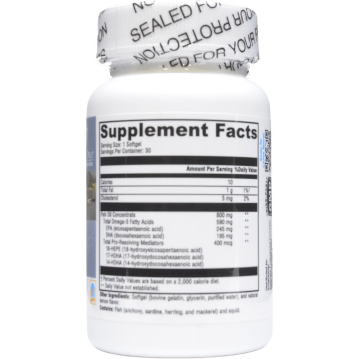 Supplement Facts OmegaPure PRM 30 Softgels