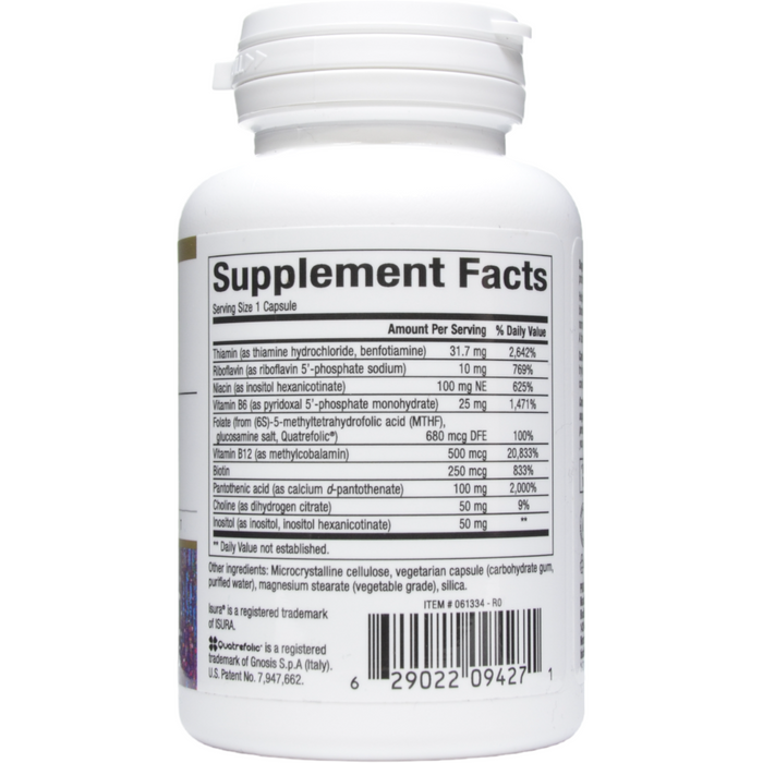 Supplement Facts Enhanced B Complex 60 caps