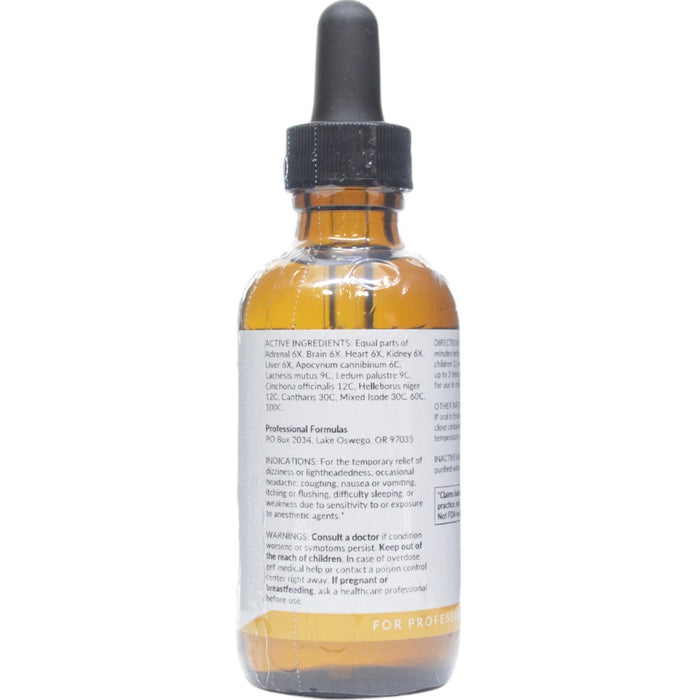 Active Ingredients Anesthetic Detox 2 oz