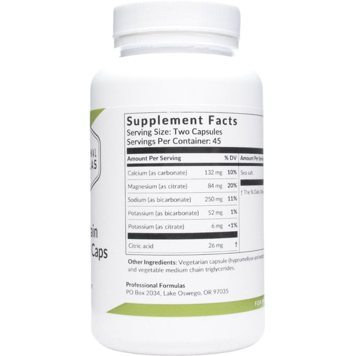 Supplement Facts Bio Terrain Alkaline 90 capsules