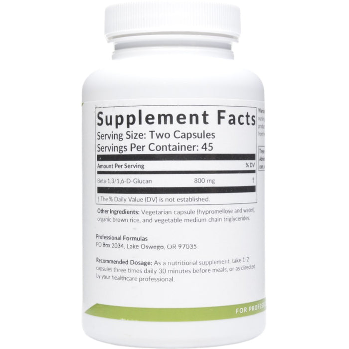 Supplement Facts Beta-Glucan 90 capsules
