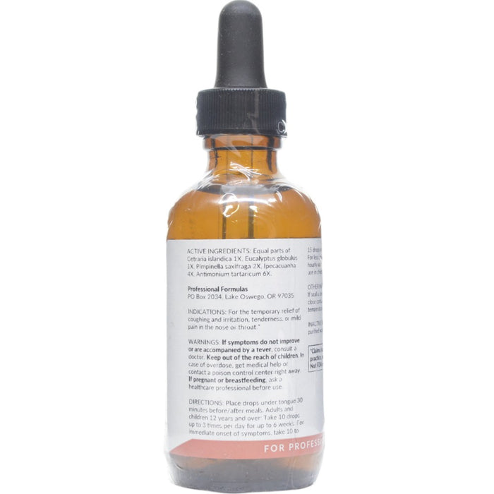 Active Ingredients Bronchitis Drops 2 oz