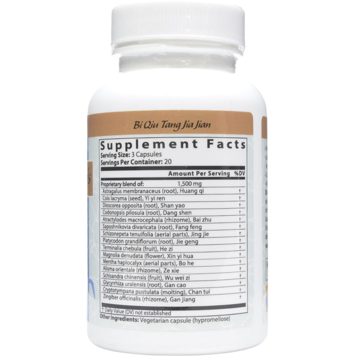 Supplement Facts AllerEase 60 capsules