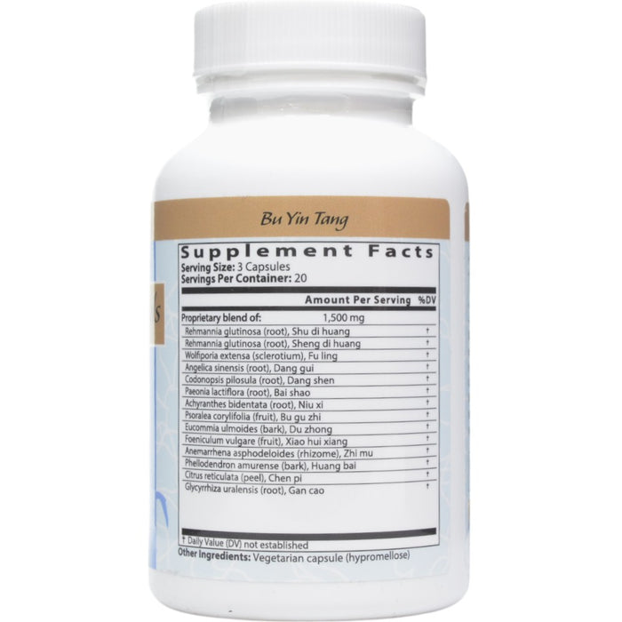 Supplement Facts Supplement Yin 60 capsules