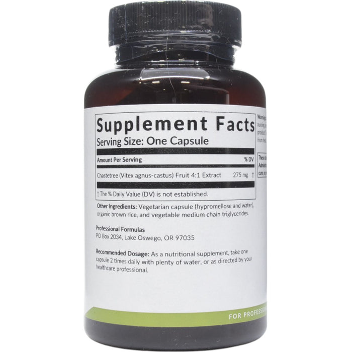 Supplement Facts Chastetree 90 caps