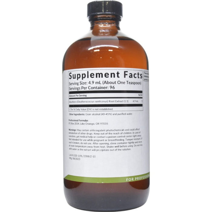 Supplement Facts Eleuthero (Eleutherococcus senticosus) 16 oz