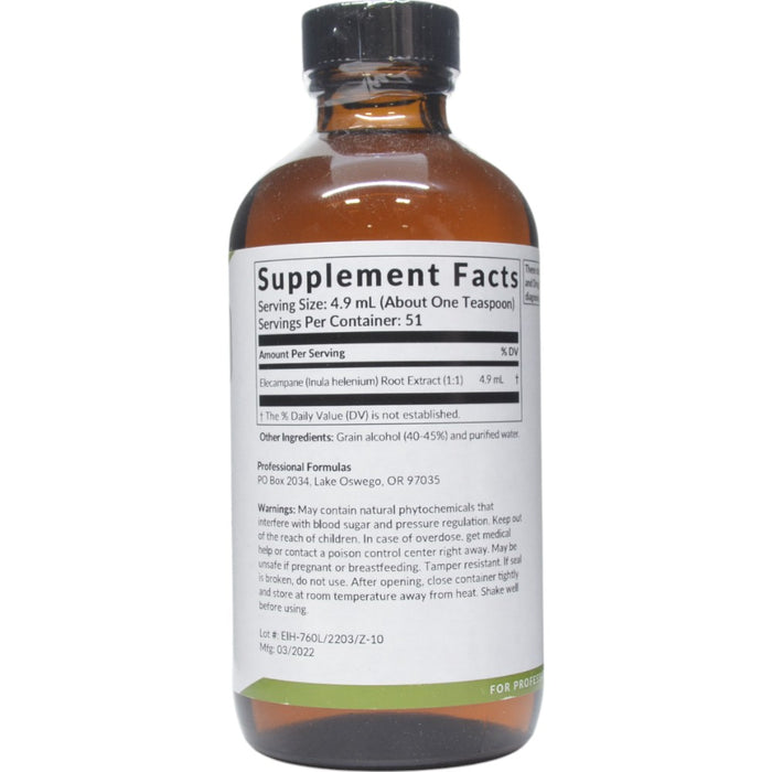 Supplement Facts Elecampane (Inula helenium) 8.4 fl oz