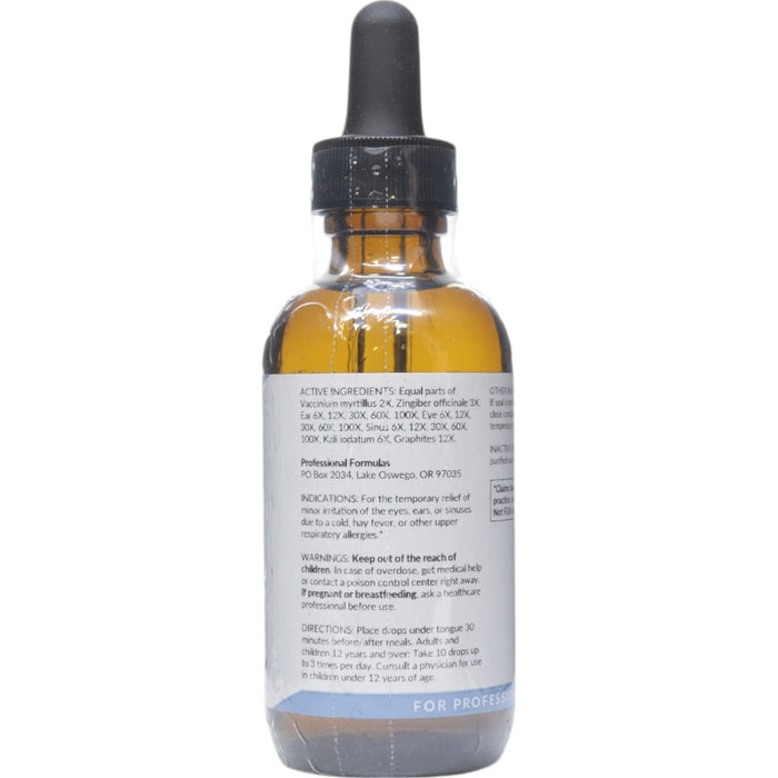 Active Ingredients Ear/Eye/Sinus Drops 2 oz