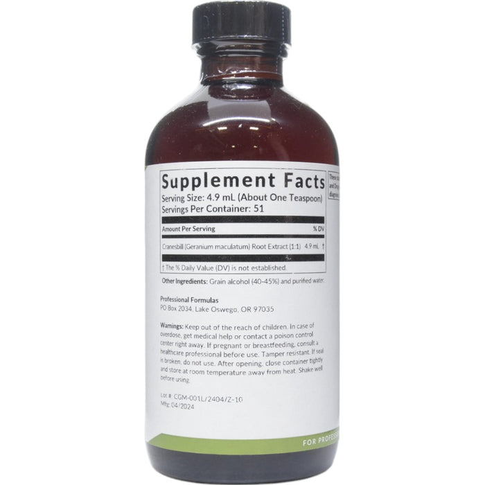 Supplement Facts Cranesbill (Geranium maculatum) 8.4 oz