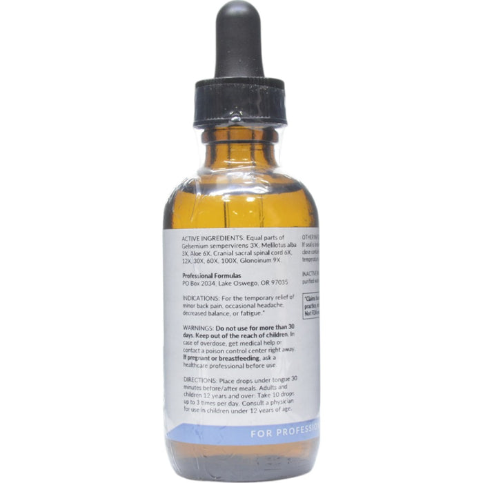 Active Ingredients Cranial Sacral Drops 2 oz