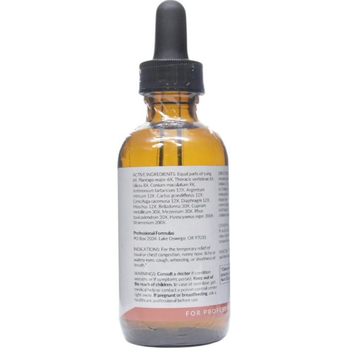 Active Ingredients Difficulty Breathing Drops 2 oz