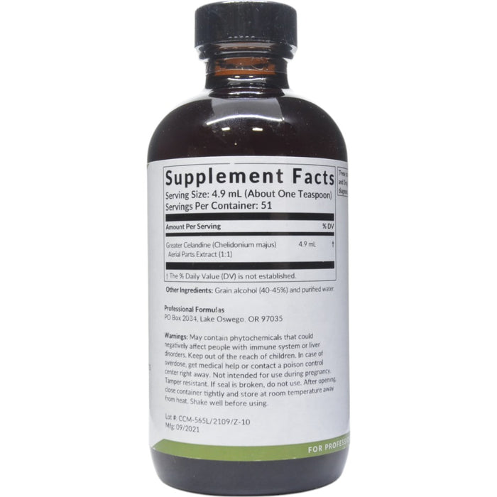 Supplement Facts Greater Celandine (Chelidonium majus) 8.4 oz