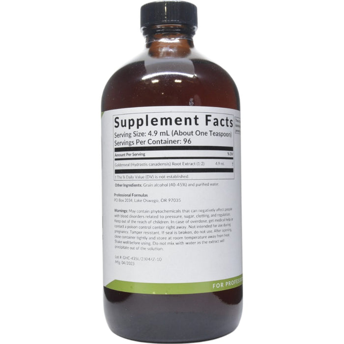 Supplement Facts Goldenseal (Hydrastis canadensis) 16 oz