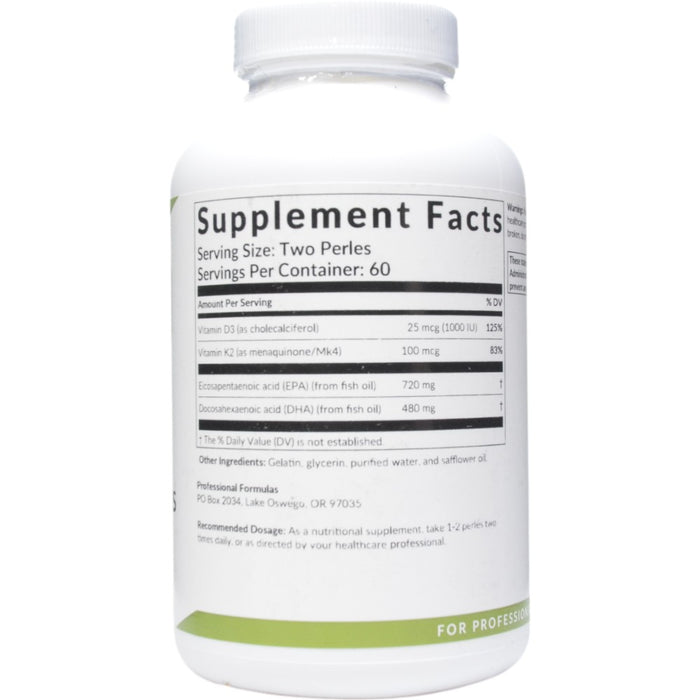 Supplement Facts High Potency Omega Plus 120 perles