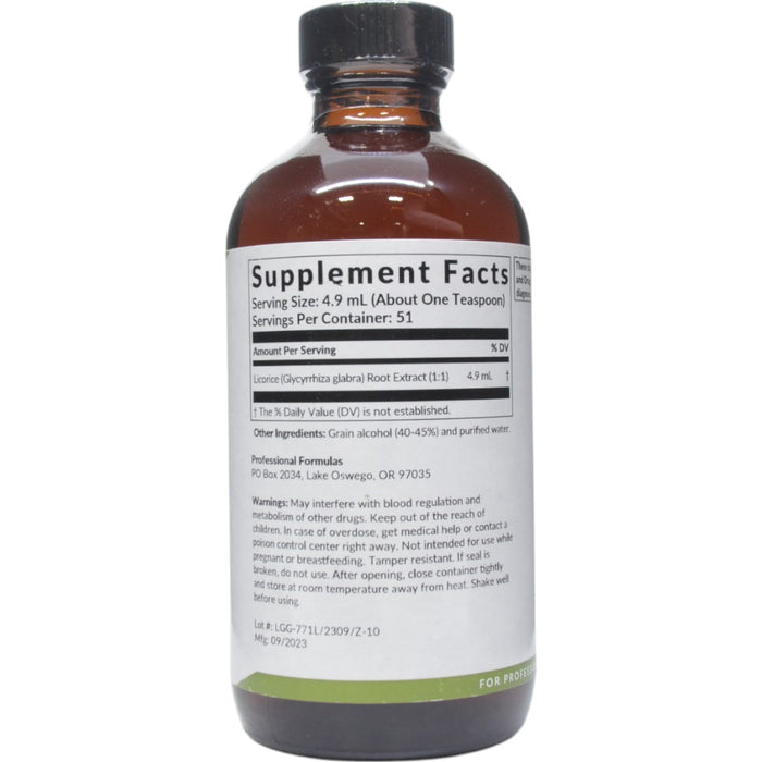 Supplement Facts Licorice (Glycyrrhiza glabra) 8.4 oz