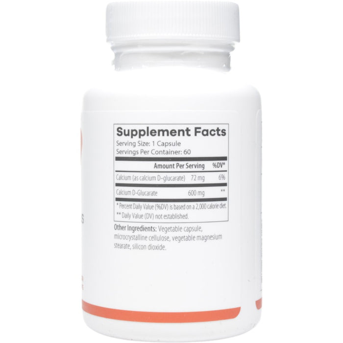 Calcium D-Glucarate Plus 60 Capsules Supplement Facts
