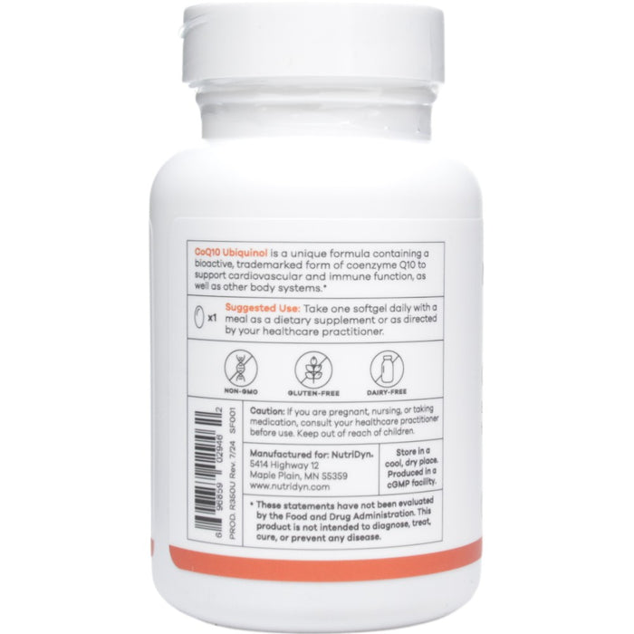 CoQ10 Ubiquinol 100 mg 30 softgels Suggested Use