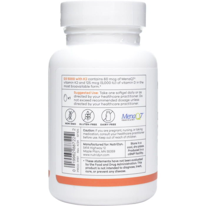 D3 5000 With K2 60 Softgels Suggested Use