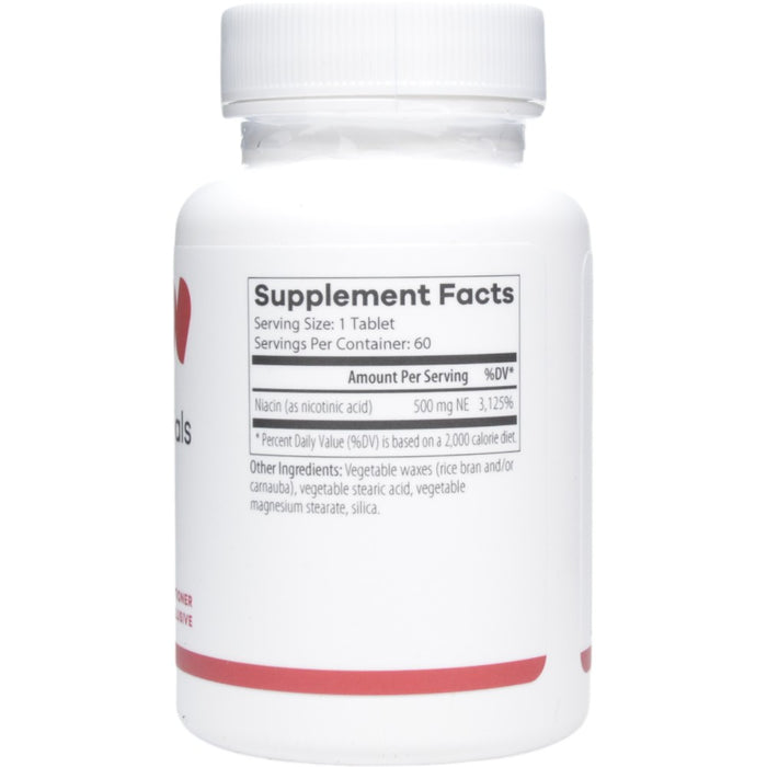 Cardio Essentials Niacin SR 60 tablets Supplement Facts