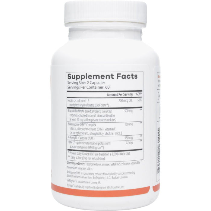 NutriDyn Estro Balance supplement label on a white background 120 caps