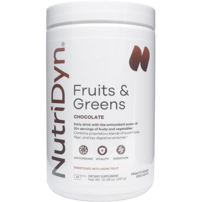 Nutri-Dyn, Fruits & Greens Chocolate With Monk Fruit