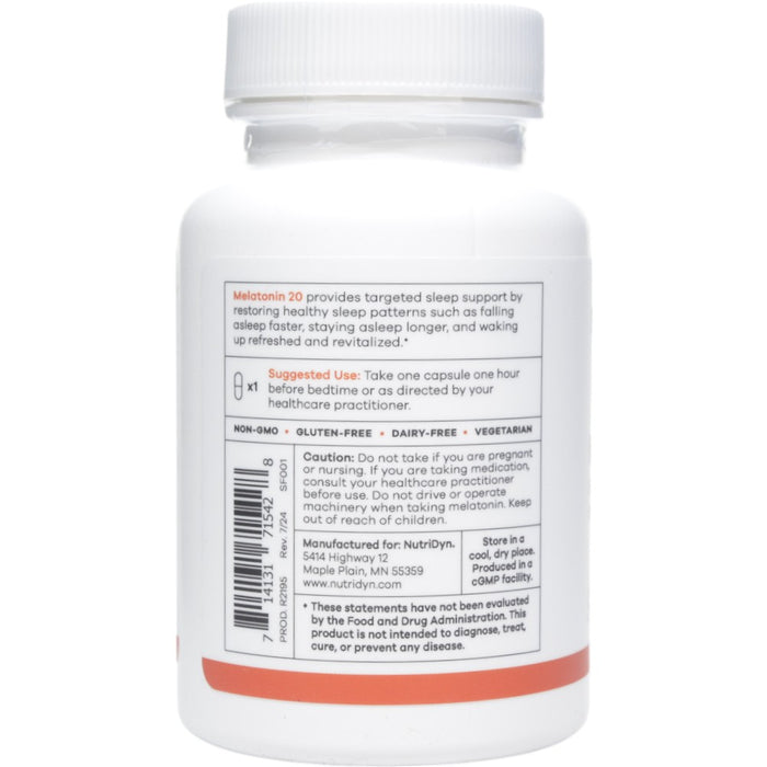 Melatonin 20 90 Capsules Suggested Use
