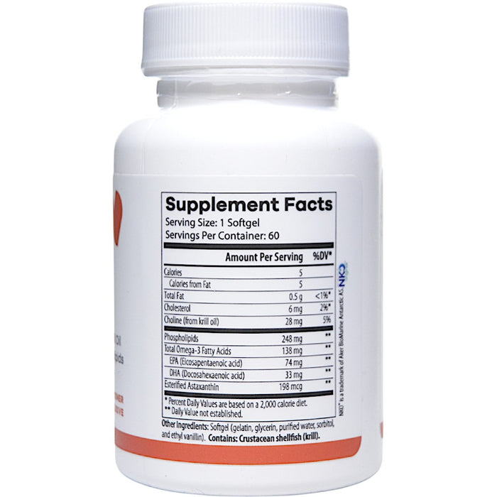 Neptune Krill Oil 60 Softgels Supplement Facts