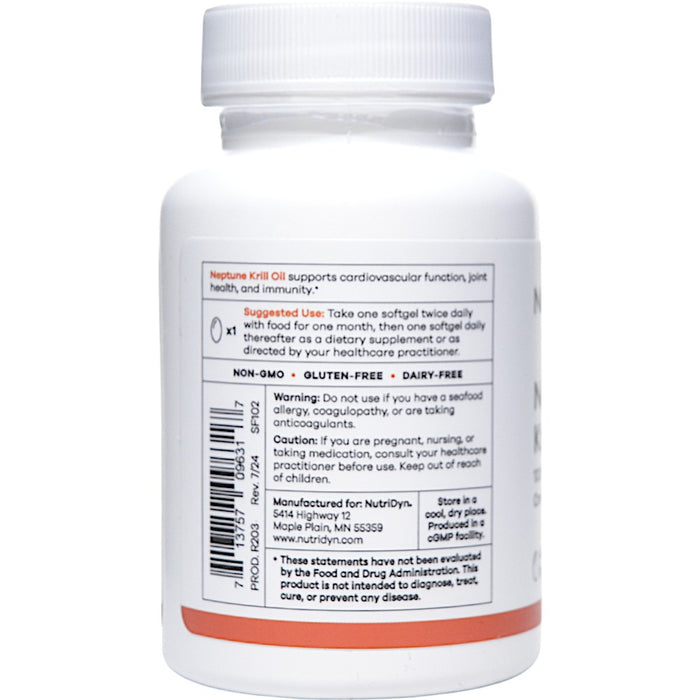Neptune Krill Oil 60 Softgels Suggested Use