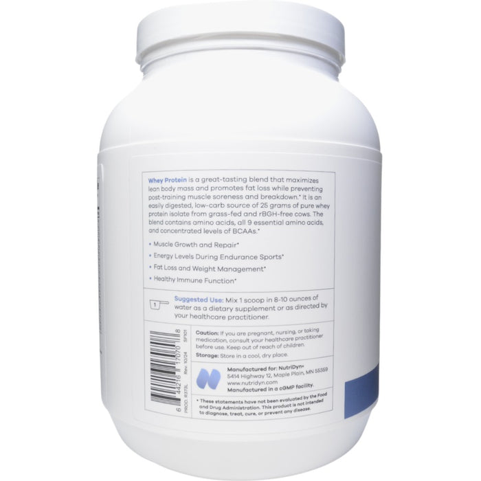 Whey Protein Vanilla Suggested Use