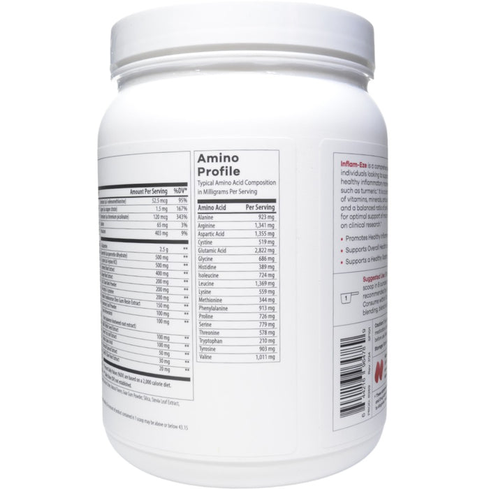 NutriDyn Inflam-Eze supplement label on a white background Tropical Punch 14 servings