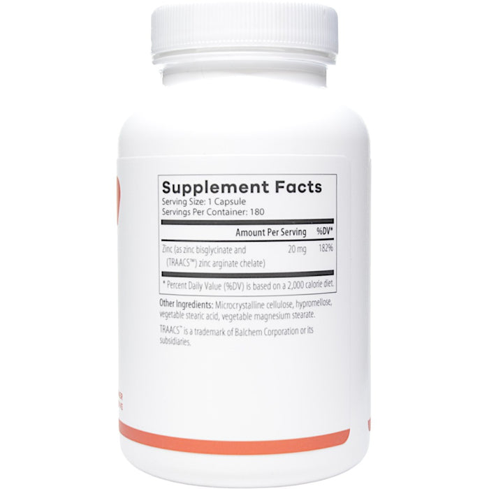 Zinc Pro 180 Caps Supplement Facts