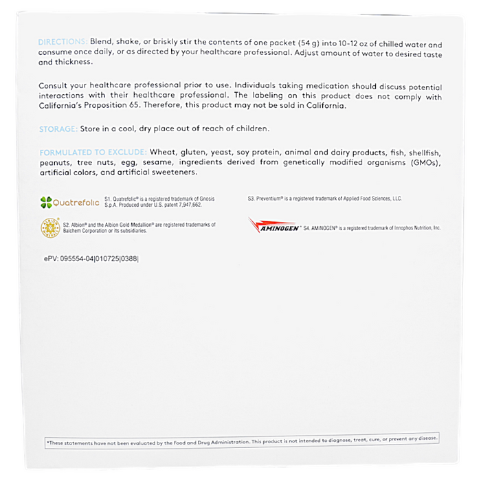 OptiCleanse Plus: Vanilla Delight (No Added Sugar, No Stevia) 10 Servings Suggested Use