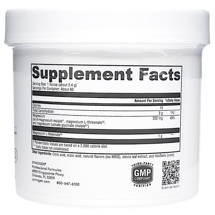 OptiMag Neuro Lemon-Lime 60 Servings Supplement Facts