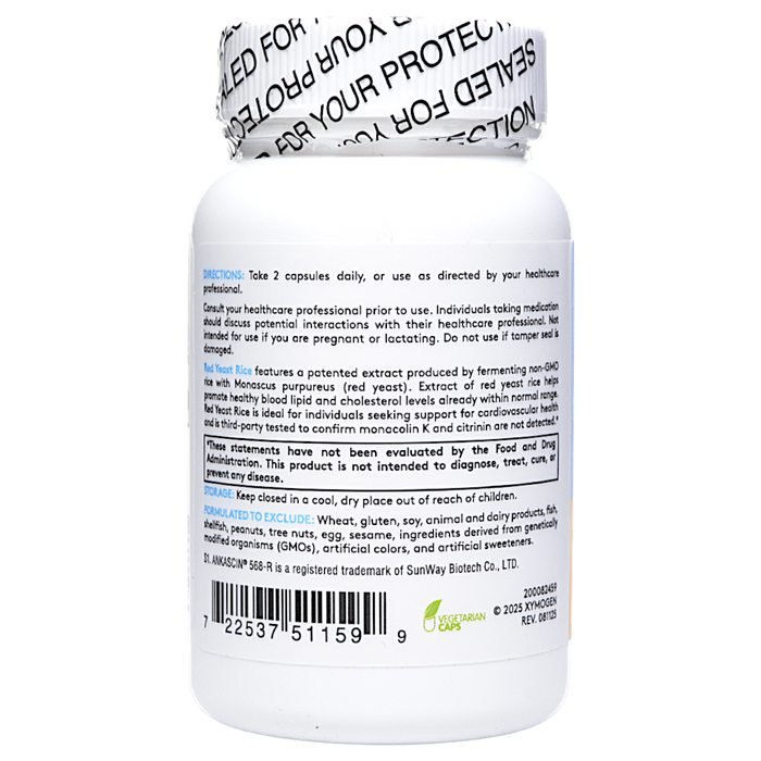 Red Yeast Rice 110 mg 60 caps Suggested Use