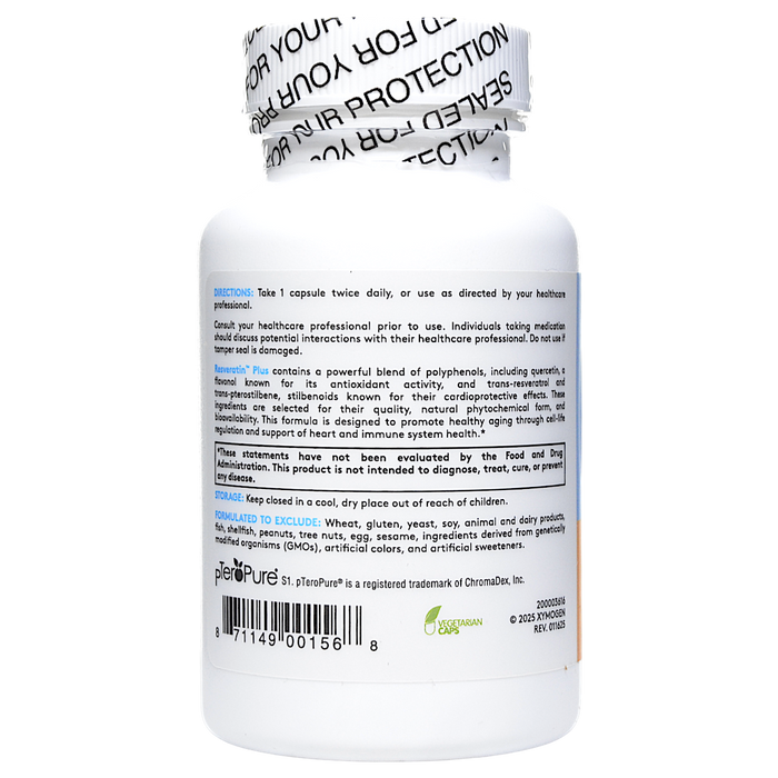 Resveratin Plus 60 Capsules Suggested Use